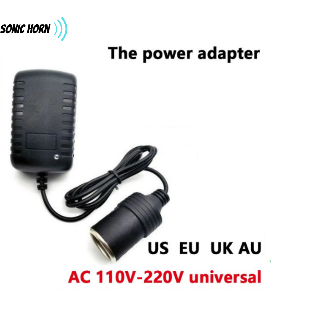 Universal 110V/ 220V AC to DC 12V Converter with Car Cigarette Lighter Adapter