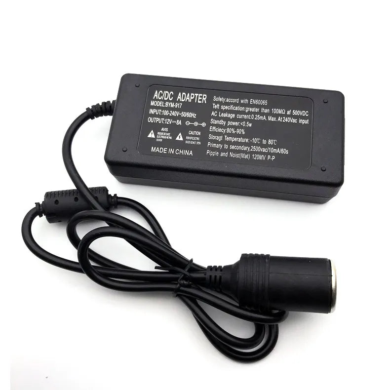 Universal 110V/ 220V AC to DC 12V Converter with Car Cigarette Lighter Adapter